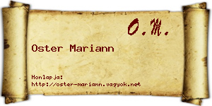 Oster Mariann névjegykártya